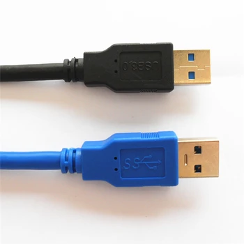 100ks Nové USB 3.0 Kábel 60/80/100/150 cm USB na USB Káble Typu Samec Samec Predlžovací Kábel pre Antminer Bitcoin Banské Banské
