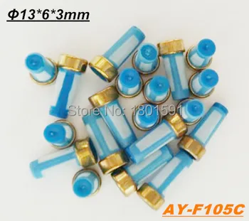 100ks/set-TOP zdroj Paliva Injektor filter kôš Micro filter pre bosch injectror (13*6*3 mm,AY-F105C)