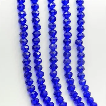 100ks/String 6 mm Multicolor Crystal Korálky Rez Tvárou Kvalitné Sklo českej Kola Otvor Guľôčok Pre Deti DIY Šperky Robiť