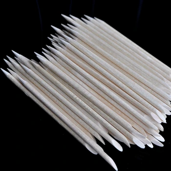 100ks/veľa 11.4 cm Dreva Nail Art Stick Drevené Palice Kutikulu, Tlačné Odstraňovač Pedikúra Manikúra Nástroj