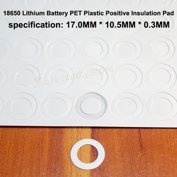 100ks/veľa 18650 lítiová batéria anóda duté ploché izolácia tesnenie meson 18650 duté jačmeňa v papierovej izolácii pad