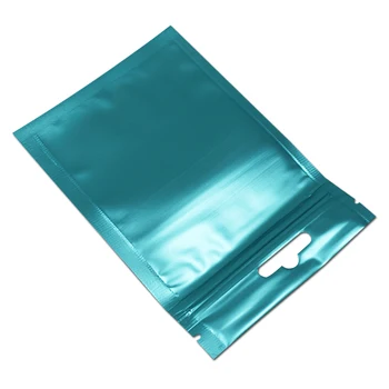 100ks/Veľa Clear / Zelená, Oranžová, Modrá Plastové Hliníkovej Fólie Uzatvárateľnom Zips Ziplock Tašky Pre Elektronické Príslušenstvo Balenie