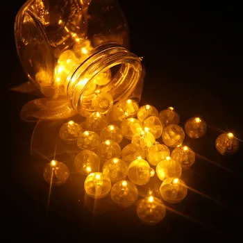 100ks/veľa Kolo RGB LED Flash Loptu Lampy Biely Balón Svetlá pre Svadobné Party Dekorácie 6 Farieb Vysokej Kvality Váza Dekor