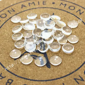 100ks/veľa Módnych číre sklo cabochons zásobník prívesok kryt 10 mm Šperky Cabochon T0062