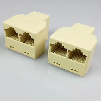 100ks/veľa RJ45 Ethernet Konektor Kábla Splitter 8 Pin RJ45 Sieťový Kábel, Adaptér, 1 Vstup na 2 Výstupné Converter BOHATÉ TECH