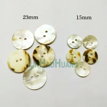 100ks/veľa skutočný Prírodný shell tlačidlá 15 mm/23 mm 2-jamkové ploché perleť tlačidlá myslieť na tlačidlo doprava zadarmo 2017041101