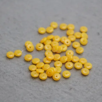 100KS Veľkoobchod žltá Beeswaxes samostatné guľôčky Príslušenstvo Príslušenstvo DIY Obrábanie dielov Dizajn 6mm Šperky Robiť Dizajn