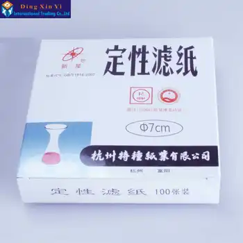 100KS/vrecko 7 cm Kruhový Kvalitatívne filtračný papier Laboratórne filtračný papier Pomalý/stredné/rýchlosť Lievik filtračný papier