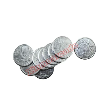 100ks za taška Arkádové Herné Mince Tokeny 25*1.85 mm z Nehrdzavejúcej Ocele Žetóny na Pasáž mincovníka Mech MAME Zábavný Stroje