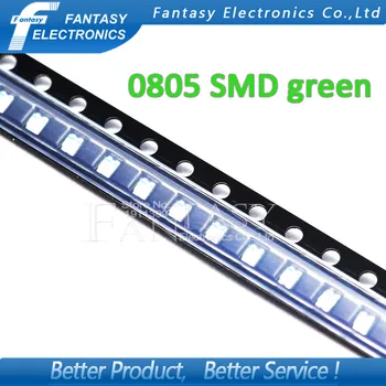 100ks Zelená 0805 SMD LED diód svetlo