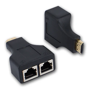 1080p 3D HDMI Cez RJ45 Adaptér tým, CAT5e CAT-6 UTP Ethernet LAN Balun Extender Opakovač pre 1.4 HDMI 30 M Kábel