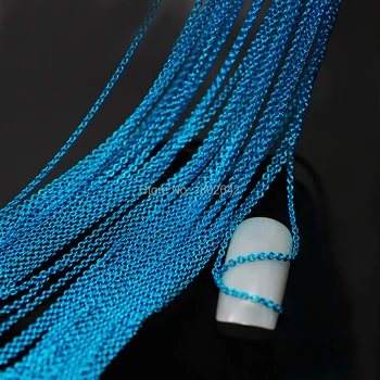 10m krásna obloha modrá farba reťazca pre nail art, Akryl Drobné Linky Dizajn DIY Dekorácie Nechtov Umenie Tip Dlhú Reťaz 10M