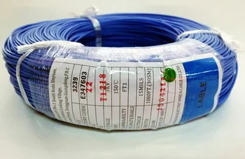 10m/veľa Pocínované medené 22awg Elektrický drôt izolovaný kábel UL3239 22awg ostnaté drôty Tepelne-odolné silikónové multicolor drôt