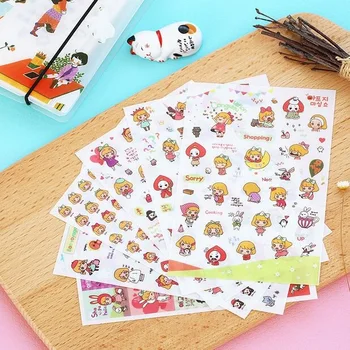 10packs/veľa Kawaii Alice séria PET nálepky hot predaj Študentov dekorácie Denník nálepky kancelárske školské potreby