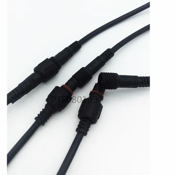 10pairs 2pin 3pin 4pin/Black Vodotesný LED Pás Konektor Kábla Muž Žena IP66