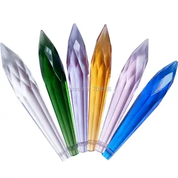 10pc farebné Hranolové crystal rez krištáľový luster časti, prism kvapky prívesky krištáľový luster častí Farba voliteľná