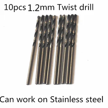 10pcs 1,2 mm Fangdawang Twist vrtáka najvyššej kvality Micro HSS Twist vrtáka pre Nehrdzavejúcej ocele, môžete použiť s Elektrickú vŕtačku