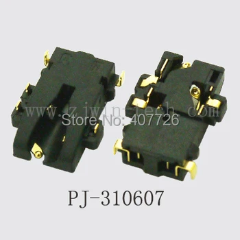 10PCS 3,5 mm jack pre slúchadlá samica konektora pre telefón chvost /handbook/notebook používať PJ-310607+ Zlaté Male Jack 4P
