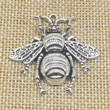10Pcs 35*40 mm Bee Prívesok Charms Antique Silver Farba DIY Šperky Robiť Ručné Remeslá