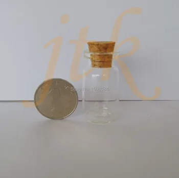 10pcs 7 ml malých sklenených fľaštičkách s korku topy fľaše Malé prázdne poháre 22*40 mm