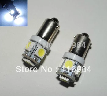 10PCS Biela 1156 1141 Ba9s 5050 5SMD W6W Auto LED Indikácia Odbavenie Strane a Zase Signálneho Svetla