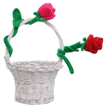 10pcs cartoon ruže kvet plnené mäkké plyšové hračky tvorivé Opony pracky domáce dekorácie Vianoce, Valentína darček pre dievča