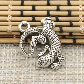 10pcs Charms gecko lizard 31*24mm Tibetského Striebra Plátovaného Prívesky, Starožitné Šperky Čo HOBBY Ručné Remeslo