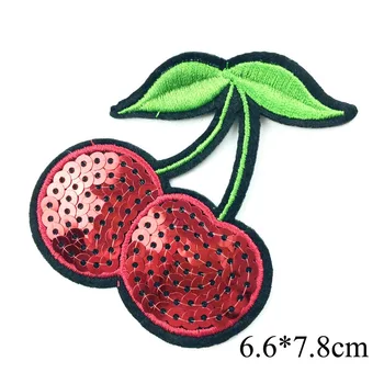 10pcs Cherry Žehlička Na Patche Pre Oblečenie žehličky Na Odznak Na Oblečenie Nášivka Pre Germent Vyšívané Nálepky Sequined Dodávateľa