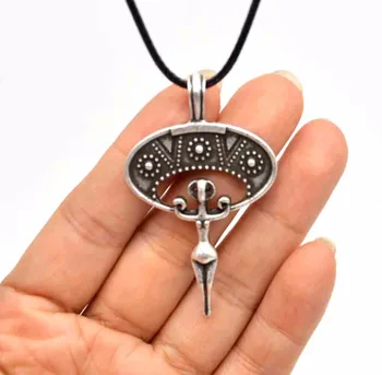 10pcs Cudzie Prívesok Antique Silver Totem Amulet Náhrdelník Slovanské Lunula Viking Prívesok XL-136-10