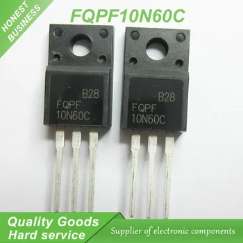 10pcs doprava zadarmo FQPF10N60C 10N60C 10N60 600V 9.5 A MOSFET N Kanál tranzistor NA-220F nový, originálny