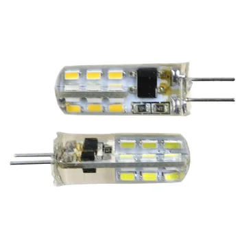 10pcs G4 led Lampa DC12V /AC220V SMD3014 24LED Nahradiť 20W halogénové lampy 360 Lúč Uhol LED Žiarovka s mäkkého silikónu Biela/teplá