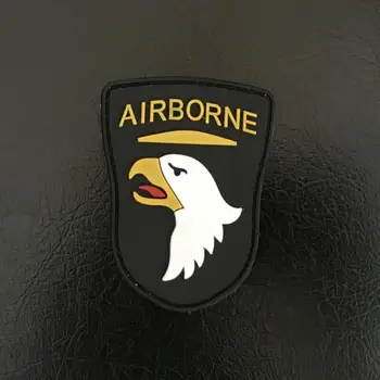 10pcs Gumy Americké Vzdušné Patch 3D PVC Eagle Taktické Odznak Háčik Vojenské Remienok Boj proti Znak Armády Brassard 6*8 cm