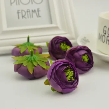 10pcs Hodváb čaj rose bud Stamens Pre Domáce Pions svadobné dekorácie, doplnky Pompon diy scrapbooking Umelé kvety lacné