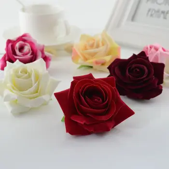 10pcs hodvábnej látky rose remeselné DIY Darčeka Scrapbooking svadobné Auto Dekorácie Neveste Kyticu umelých kvetov pre domáce
