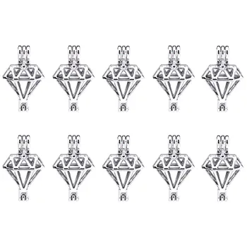 10pcs K486 Trojuholník Geometrie Korálky, Perly Klietky Šperky Čo Esenciálny Olej Difúzor Aromaterapia Kamene Klietky Trendy Locket
