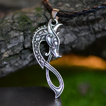 10pcs Langhong Nordic Viking Amulet Prívesok Náhrdelník Škandinávskych Dragon prívesok Náhrdelník Severanov Šperky Talizman
