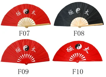10pcs/lot) 33 CM Čínske Bojové Umenie Tai Chi Kung Fu Ventilátor Bambus & čisté plastové Tai Chi dvojité bočné ventilátor právo na ľavej strane veľkoobchod