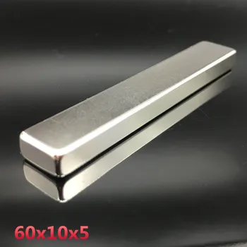 10pcs magnet 60x10x5 mm Silné Vzácnych Zemín Blok námestie Neodýmu 60mmx10mmx5mm Permanentné magnety 60x10x5 mm