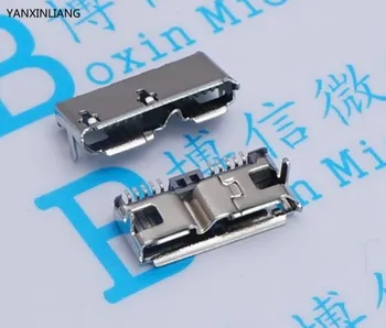 10pcs Micro USB 3.0 B Typ DIP Žena Zásuvky DIP2 10pin USB Konektor pre Mobilné pevné Disky, Dátové Rozhranie