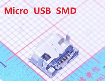 10pcs micro USB Konektor samica Spájkovanie SMD PCB Konektor