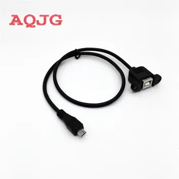 10Pcs Nové 50 cm USB 2.0 B Ženské zásuvky Tlačiarne Panelu Pripojiť do USB Micro B 5 pin male kábel 1 M Vysoká kvalita AQJG Veľkoobchod