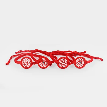 10pcs Ručné Dreamcatcher Červené Lano String Náramky Šperky pre Ženy