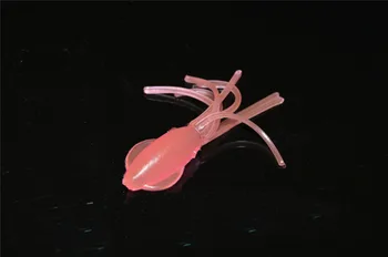 10PCS Ružová Mäkké squid octopus Lákať Grub Silikónové Noc Rybárske Návnady 7 cm/3.7 g doprava Zadarmo