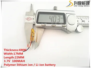 10pcs [SD] 3,7 V,100mAH,[401722] Polymer lithium ion / Li-ion batéria pre HRAČKA,POWER BANKY,GPS,mp3,mp4,mobilný telefón,reproduktor