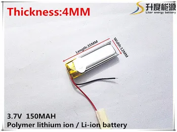 10pcs [SD] 3,7 V,150mAH,[401235] Polymer lithium ion / Li-ion batéria pre HRAČKA,POWER BANKY,GPS,mp3,mp4,mobilný telefón,reproduktor
