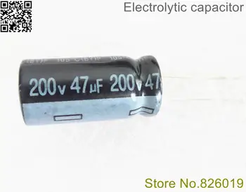 10pcs/veľa 200V 47UF 10*20 20% RADIÁLNYM hliníkovým elektrolytický kondenzátor 47000nf