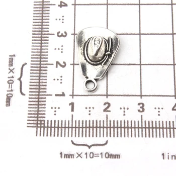 10pcs/veľa 20mm x 13mm Kovbojský Klobúk Charms Antique Silver Tone pre diy prívesok charms náhrdelník šperky, doplnky, zistenia tvorby