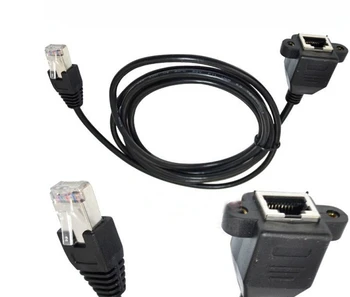 10pcs/veľa 30cm 0,3 m Skrutku panel mount RJ45 Cat5 mužov a žien Ethernet LAN Sieťový predlžovací Kábel kábel