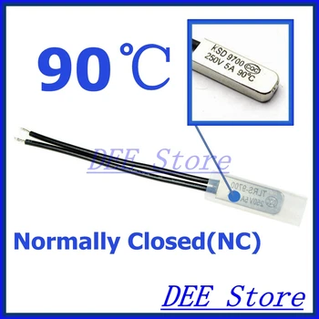 10Pcs/veľa 90C Stupeň Celzia NC Normal Close Tepelnej Chránič Senzor Termostat na reguláciu teploty, termostat prepínač 250V 5A KSD9700