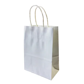 10PCS/veľa Kraft papier taška s držadlami 21*15*8 cm Festival darčekové tašky pre šťastné a Veselé Vianoce, nový rok dovolenku strany